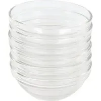 Set of 6 Glass Stacking Bowls - Clear