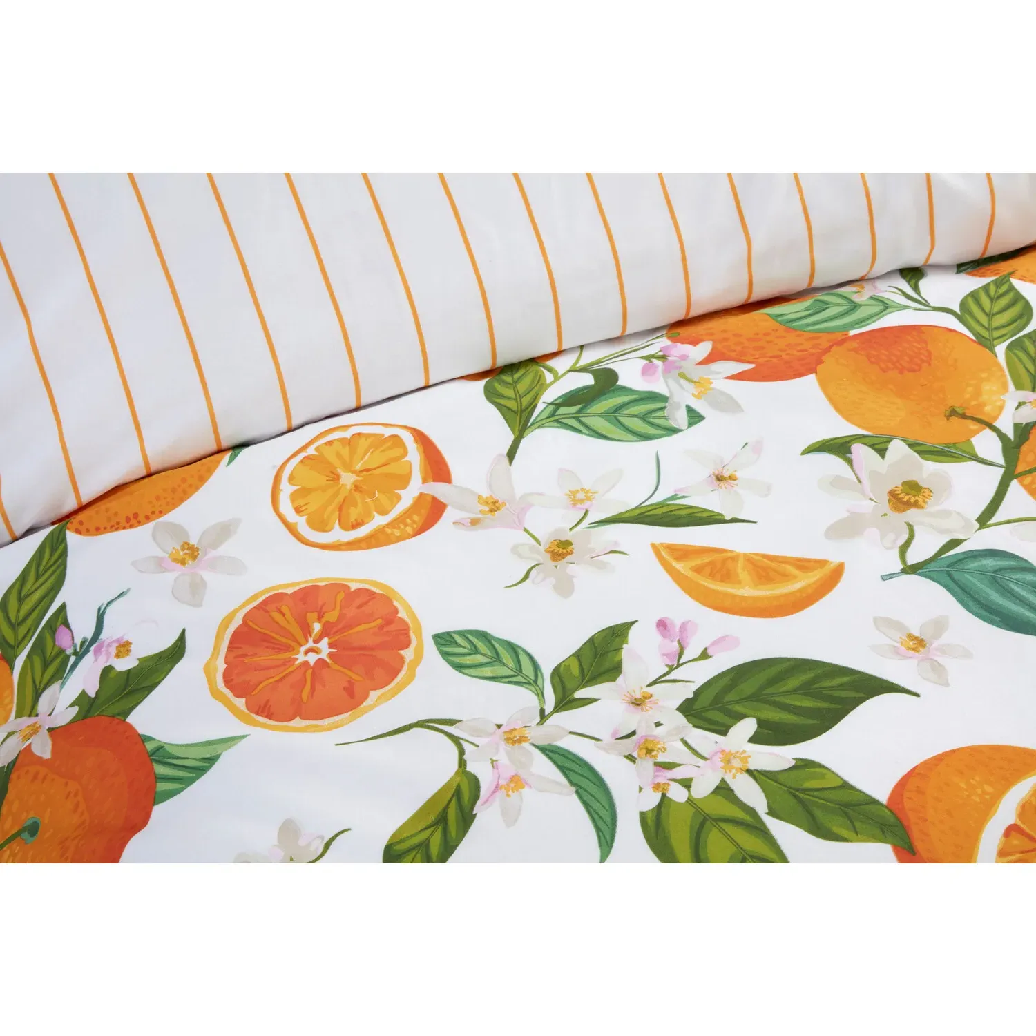 Seville Double Duvet Cover and Pillowcase Set - Orange