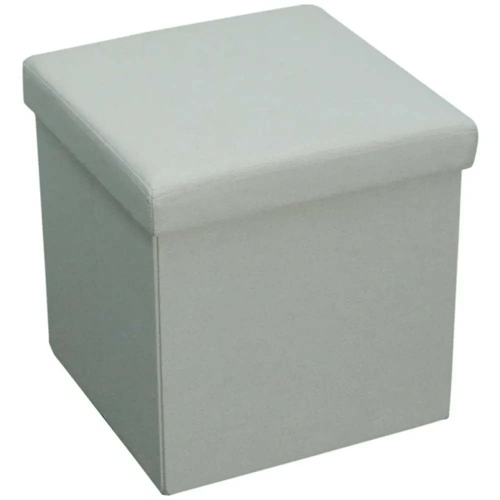 Seville Foldable Storage Box with Seating - Cream, Linen