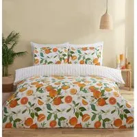 Seville Single Duvet Cover and Pillowcase Set - Orange