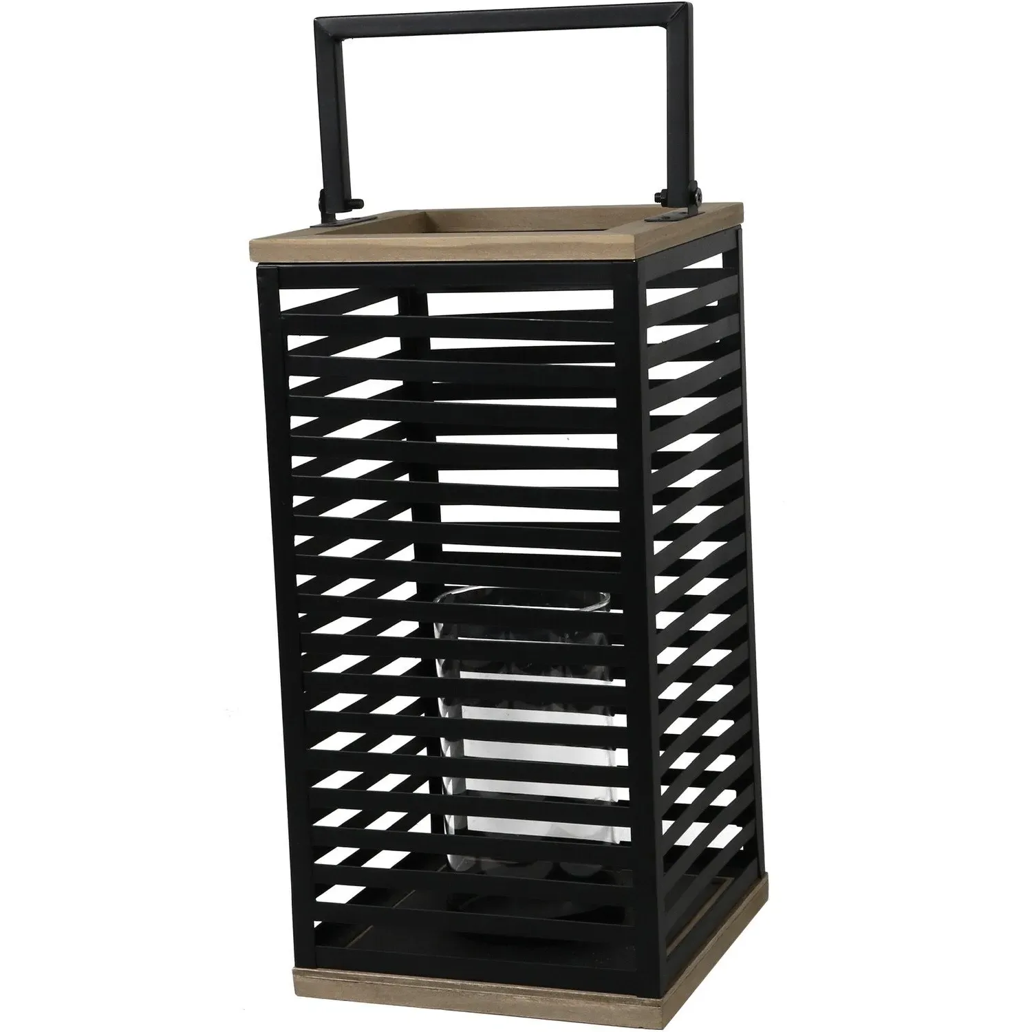 Shaded Candle Lantern - Black