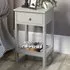 Shaker Single Drawer Bedside Storage Cabinet - White