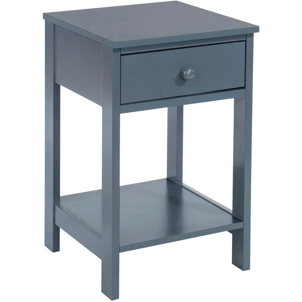 Shaker Single Drawer Bedside Table - Midnight Blue