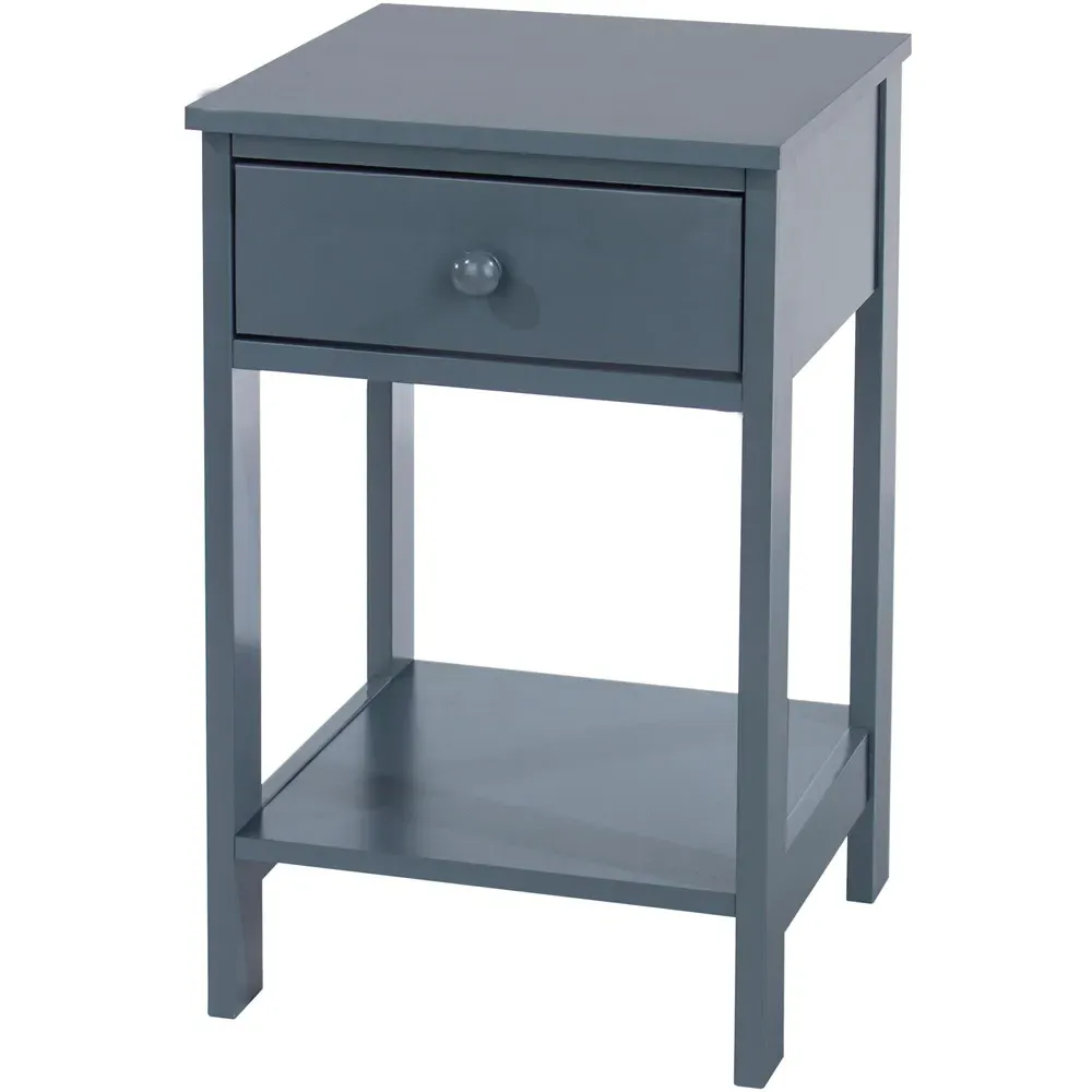 Shaker Single Drawer Bedside Table - Midnight Blue
