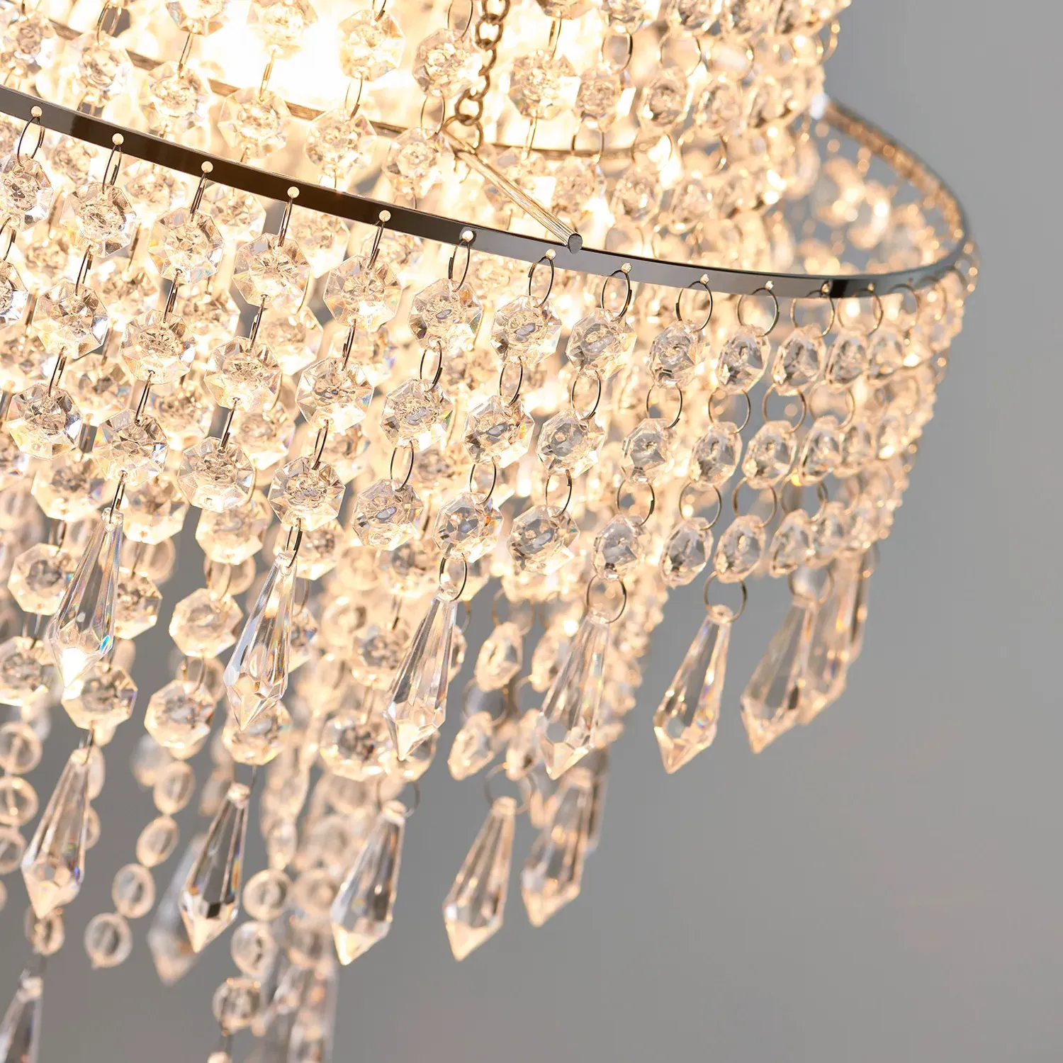 Sharna Jewelled Pendant Light - Silver