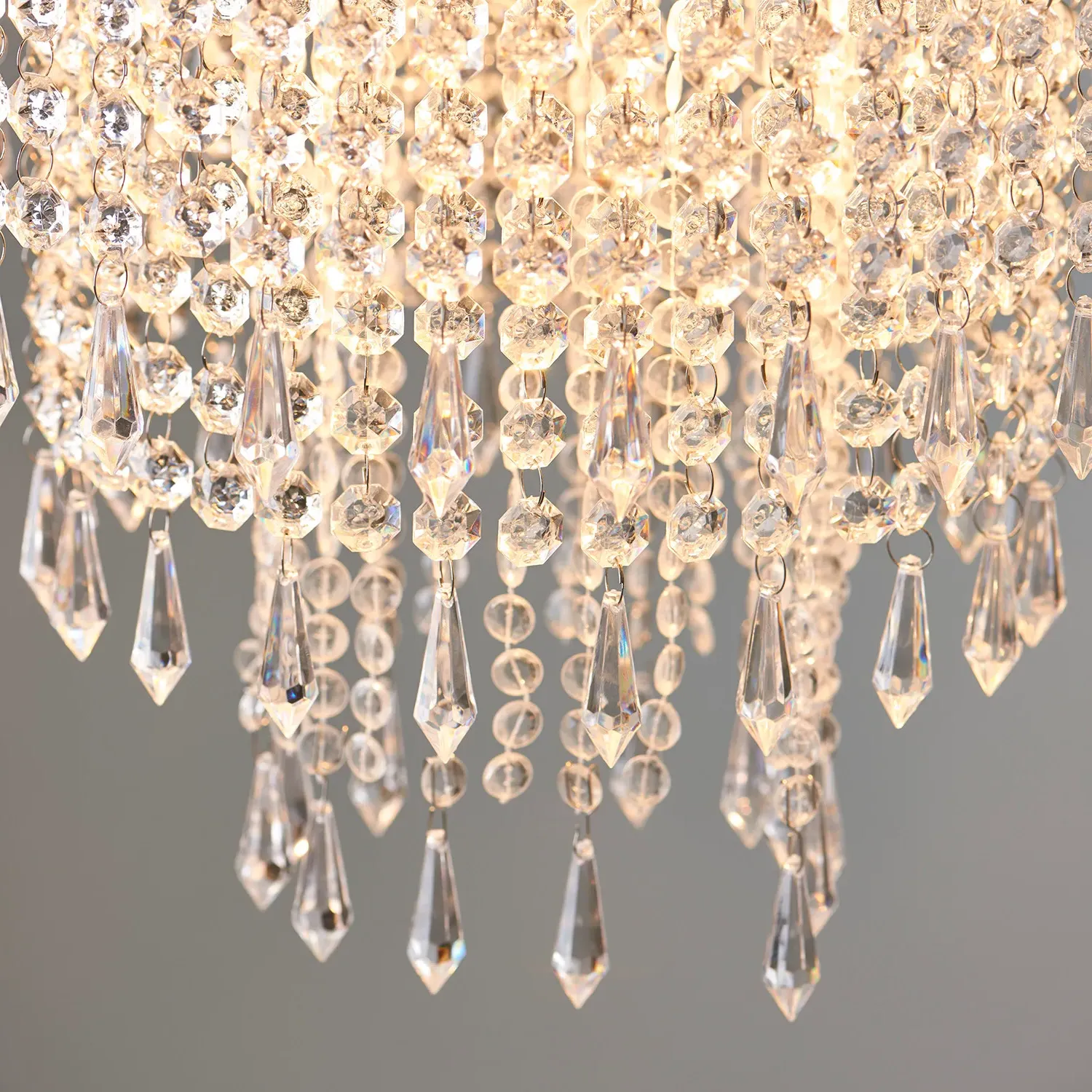Sharna Jewelled Pendant Light - Silver