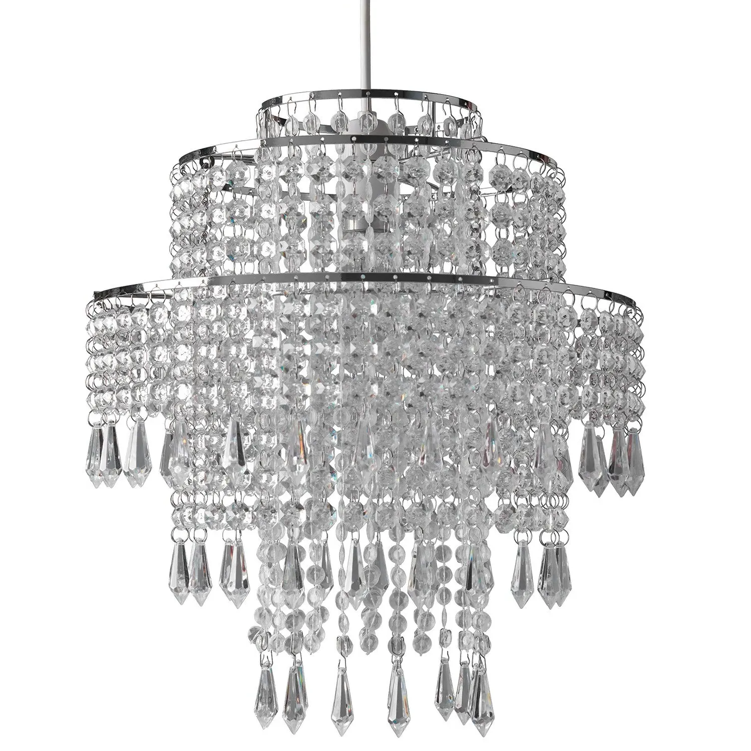 Sharna Jewelled Pendant Light - Silver