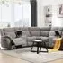 Sherford 5-Seater Corner Sofa with Recliners - Grey