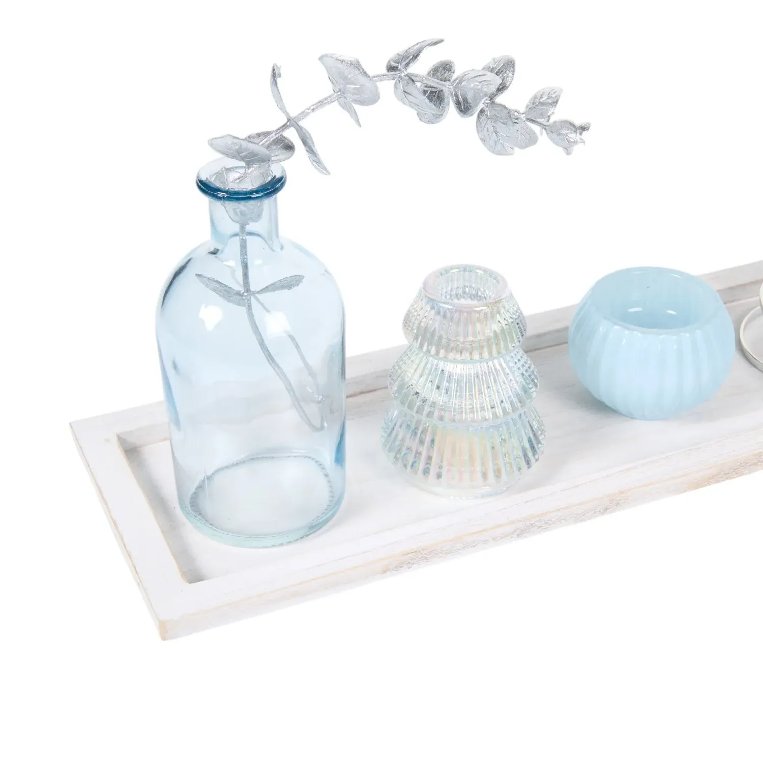Shimmer Candle Tray - Blue
