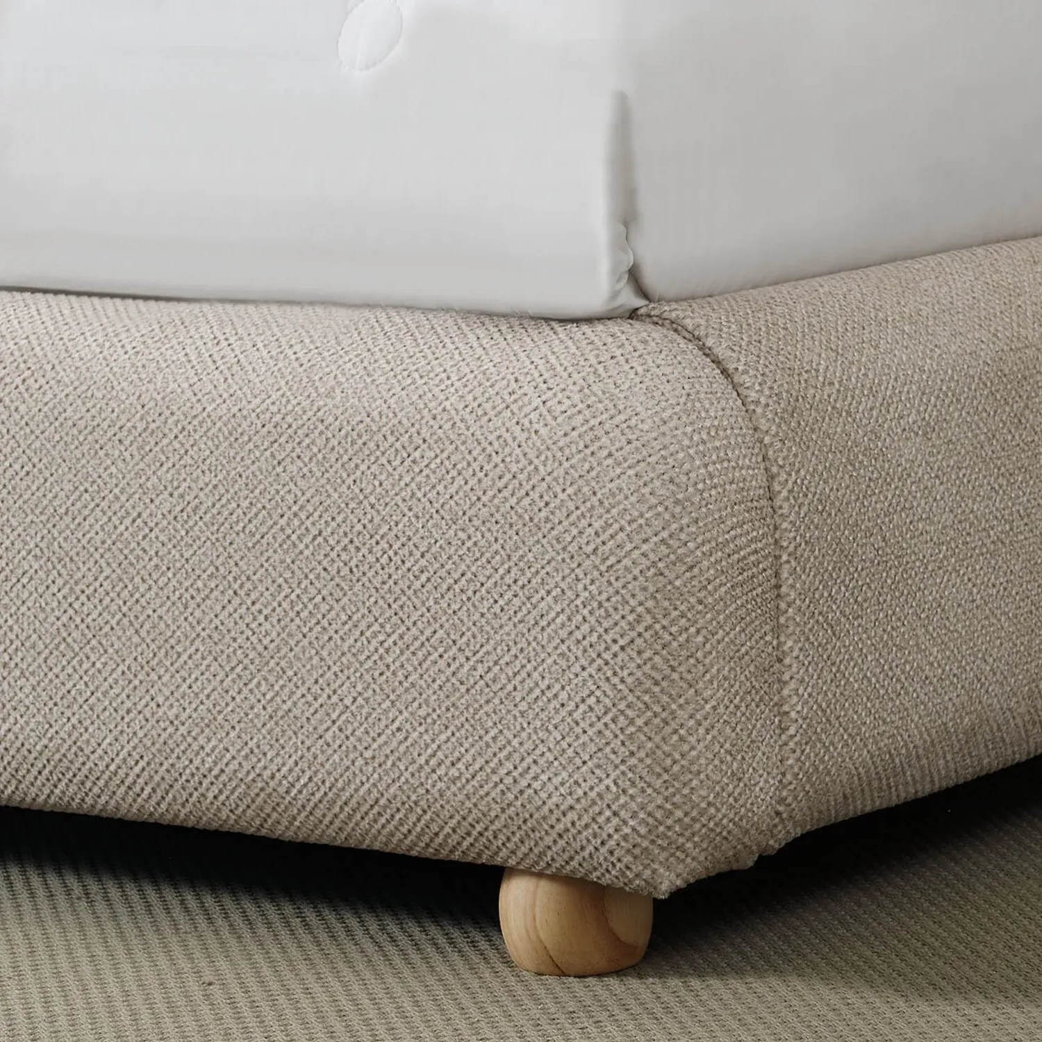 Sienna Double Ottoman Bed with Storage - Taupe