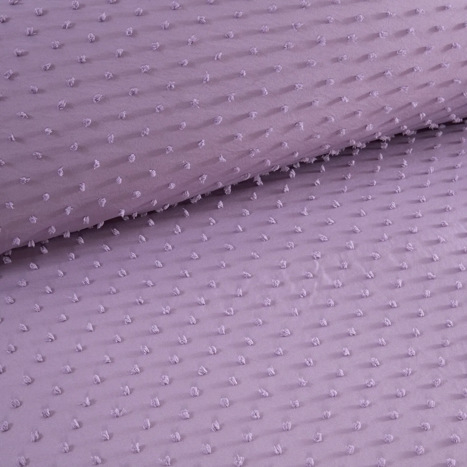 Sienna Tufted Dot Double Duvet Cover Set - Mauve