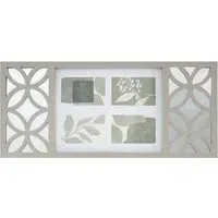 Sierra 4 Photo Collage Frame with Mirror Detail - Grey