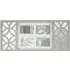Sierra 4 Photo Collage Frame with Mirror Detail - Grey