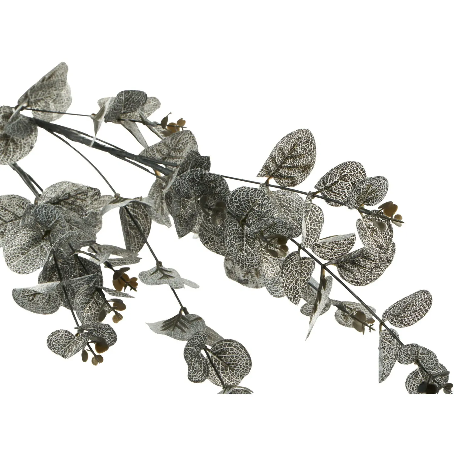 Silk Eucalyptus Spray - Smoke, Black