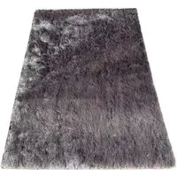 Silky Shaggy Rug 140 x 200cm - Silver