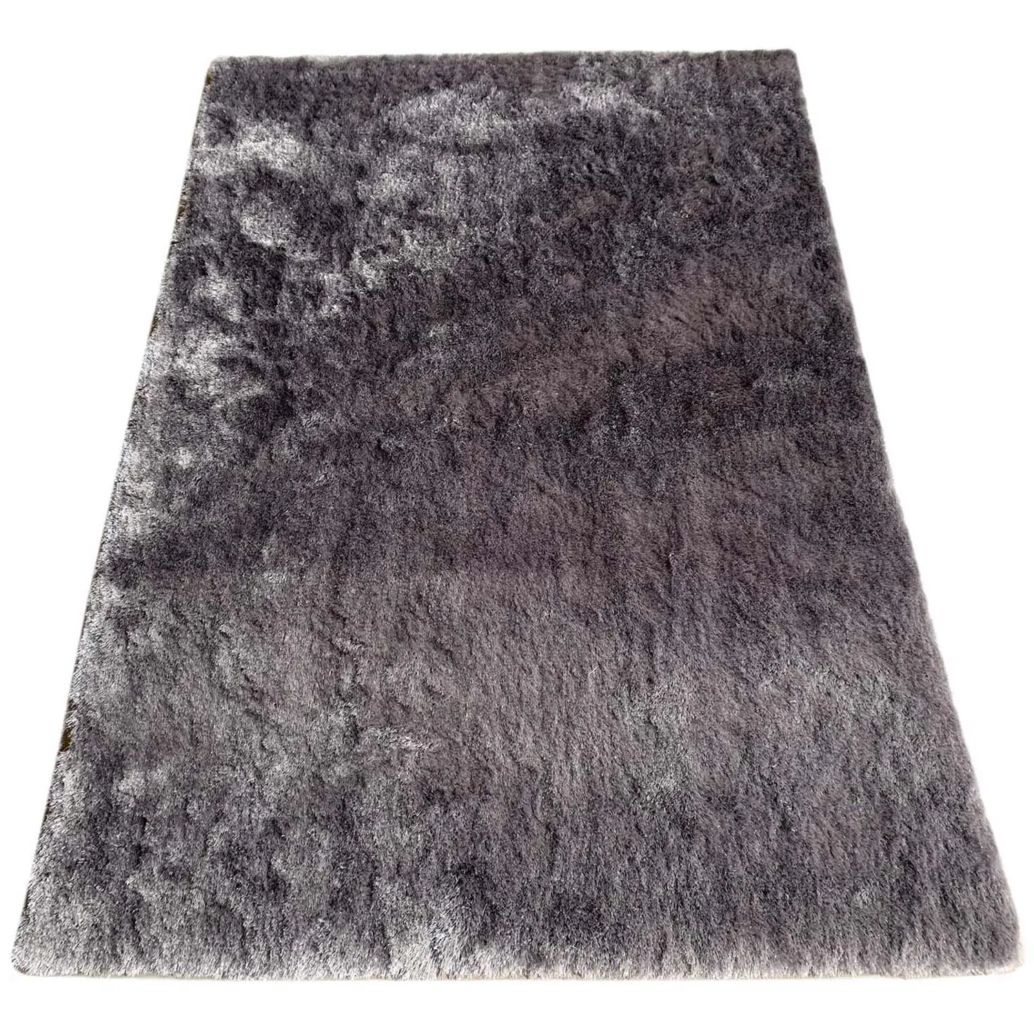 Silky Shaggy Rug 140 x 200cm - Silver