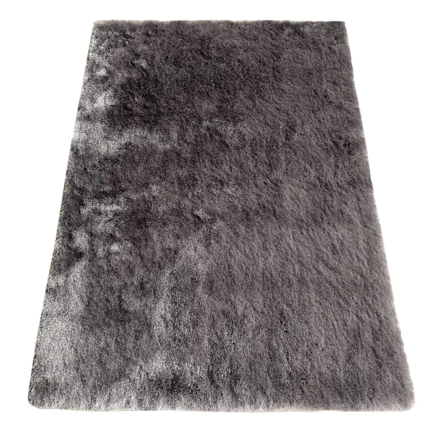 Silky Shaggy Rug 170cm - Silver