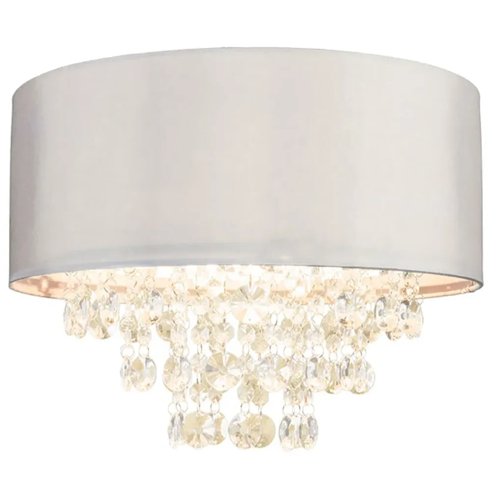 Silver Beading Droplet Lamp Shade - Silver image