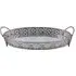 Silver Etched Metal Tray - Silver