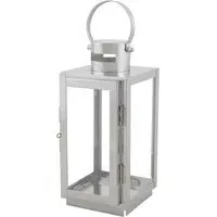 Silver Steel Lantern 21cm - Silver