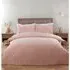 Single Geo Faux Fur Duvet Set - Blush