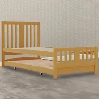 Single Guest Bed with Trundle - Cream