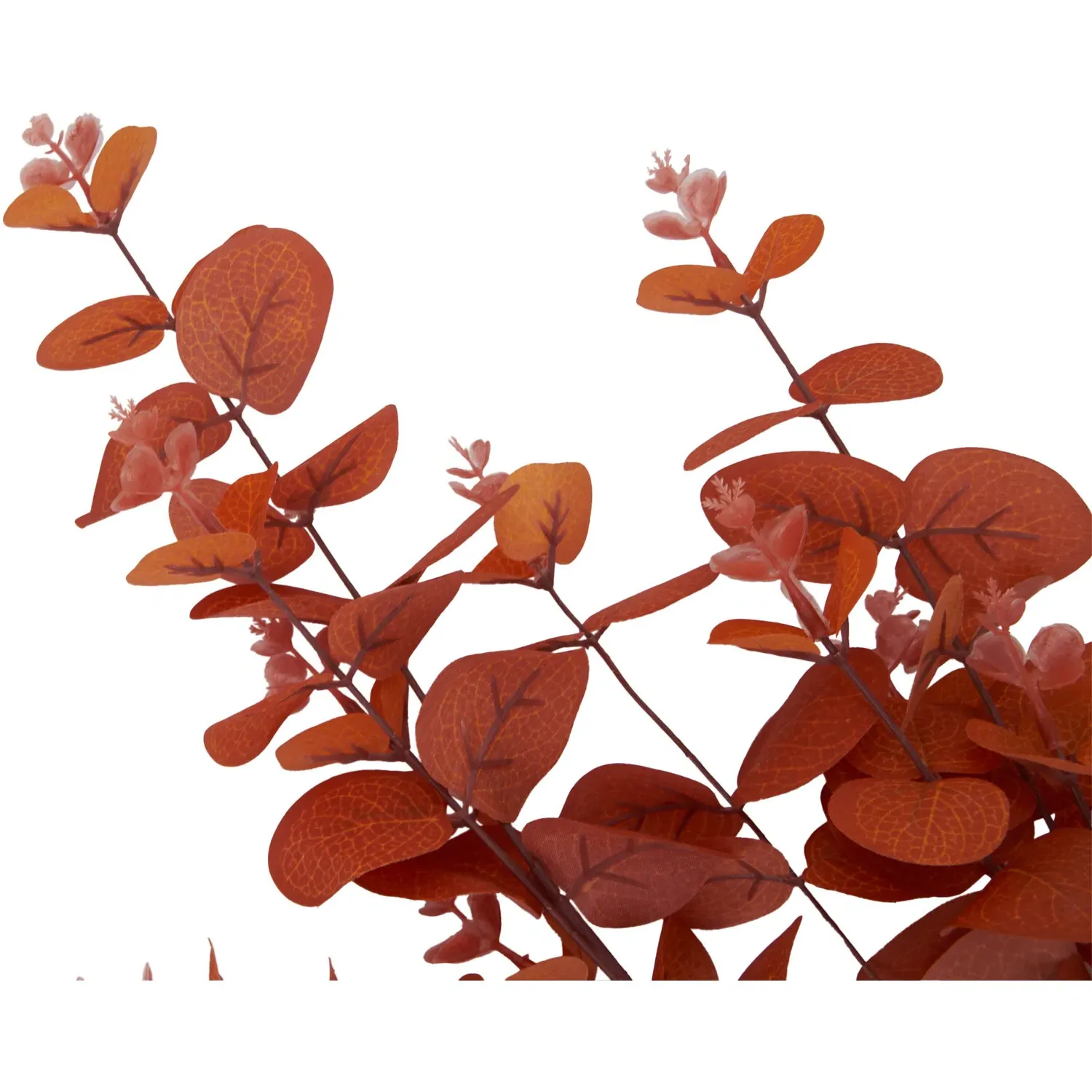 Single Stem Eucalyptus Artificial Plant - Orange