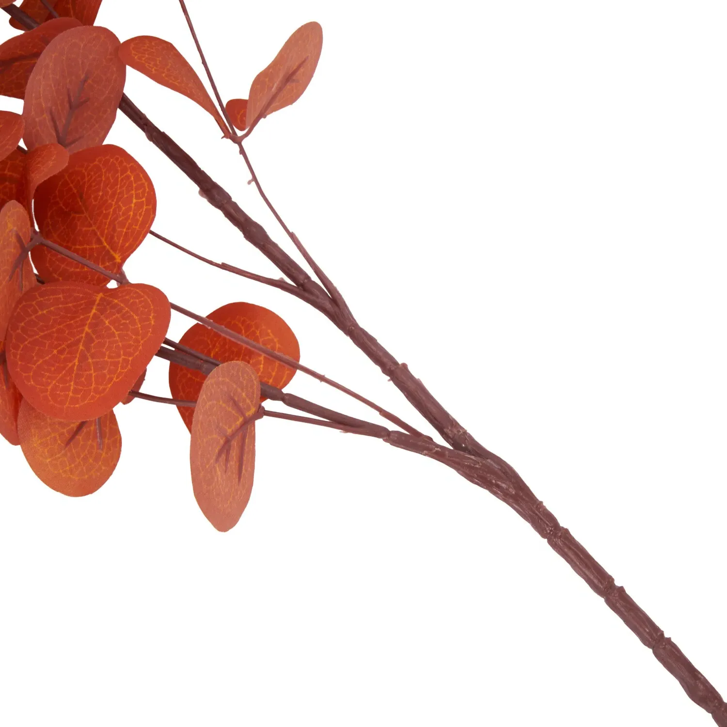 Single Stem Eucalyptus Artificial Plant - Orange