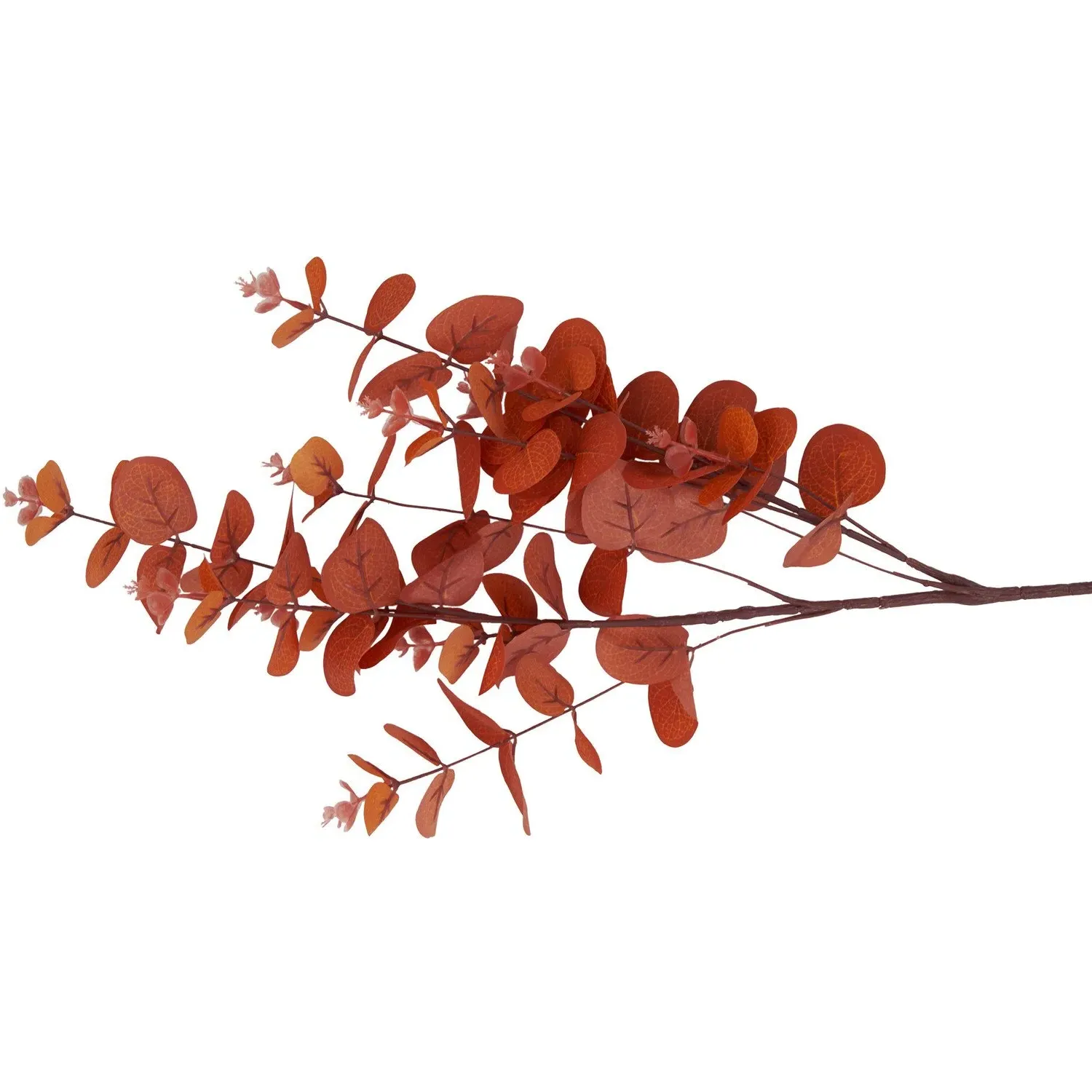 Single Stem Eucalyptus Artificial Plant - Orange