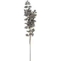 Single Stem Eucalyptus Artificial Plant - Smoked, Silk