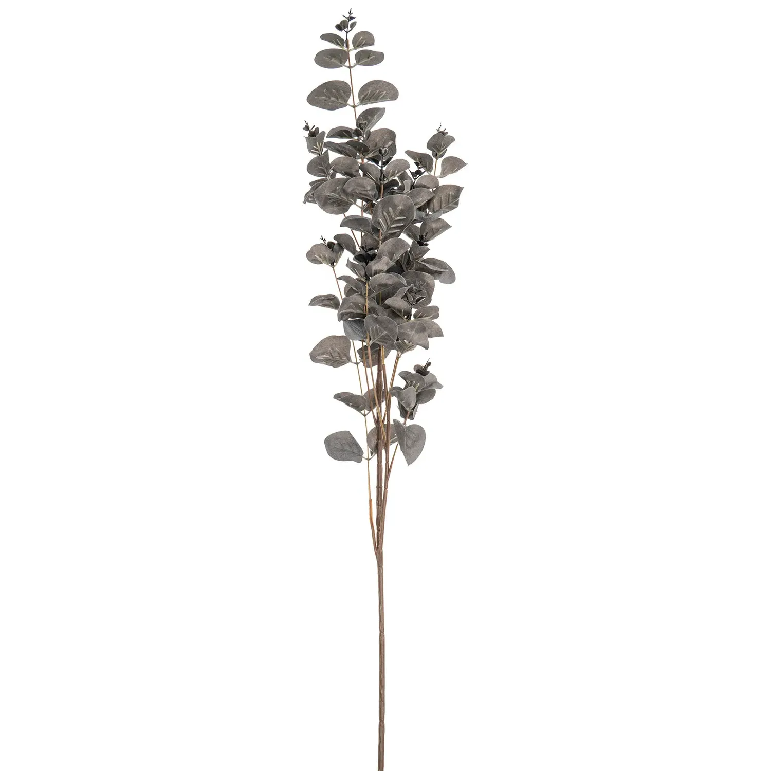 Single Stem Eucalyptus Artificial Plant - Smoked, Silk