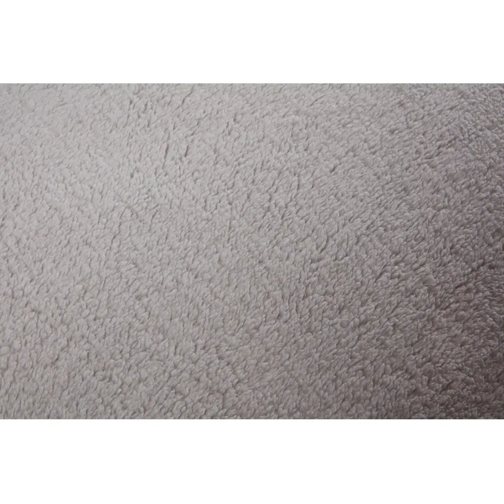 Single Teddy Fleece Fitted Sheet - Silver