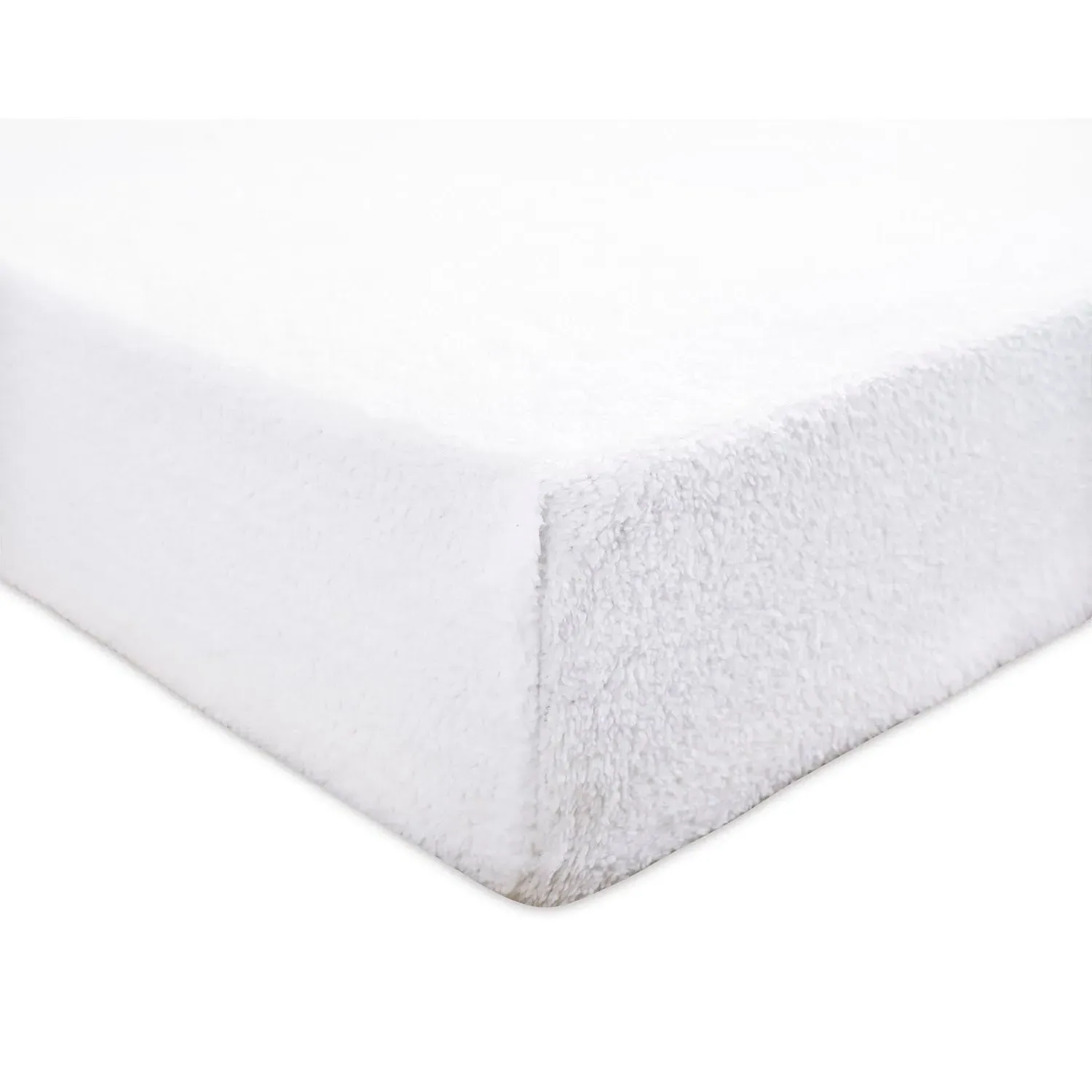 Single Teddy Fleece Fitted Sheet - White