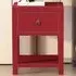 Sino Single Drawer Bedside Table with Shelf - Red, Pine