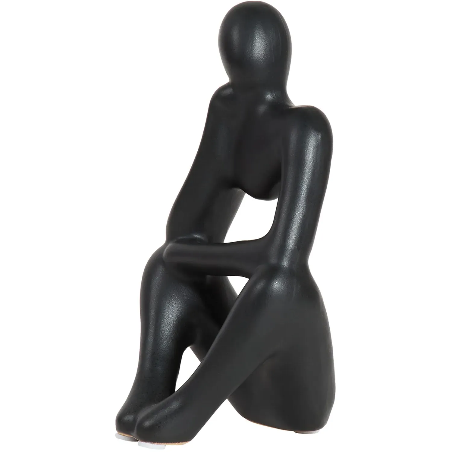 Sitting Figure Ornament - Black, White
