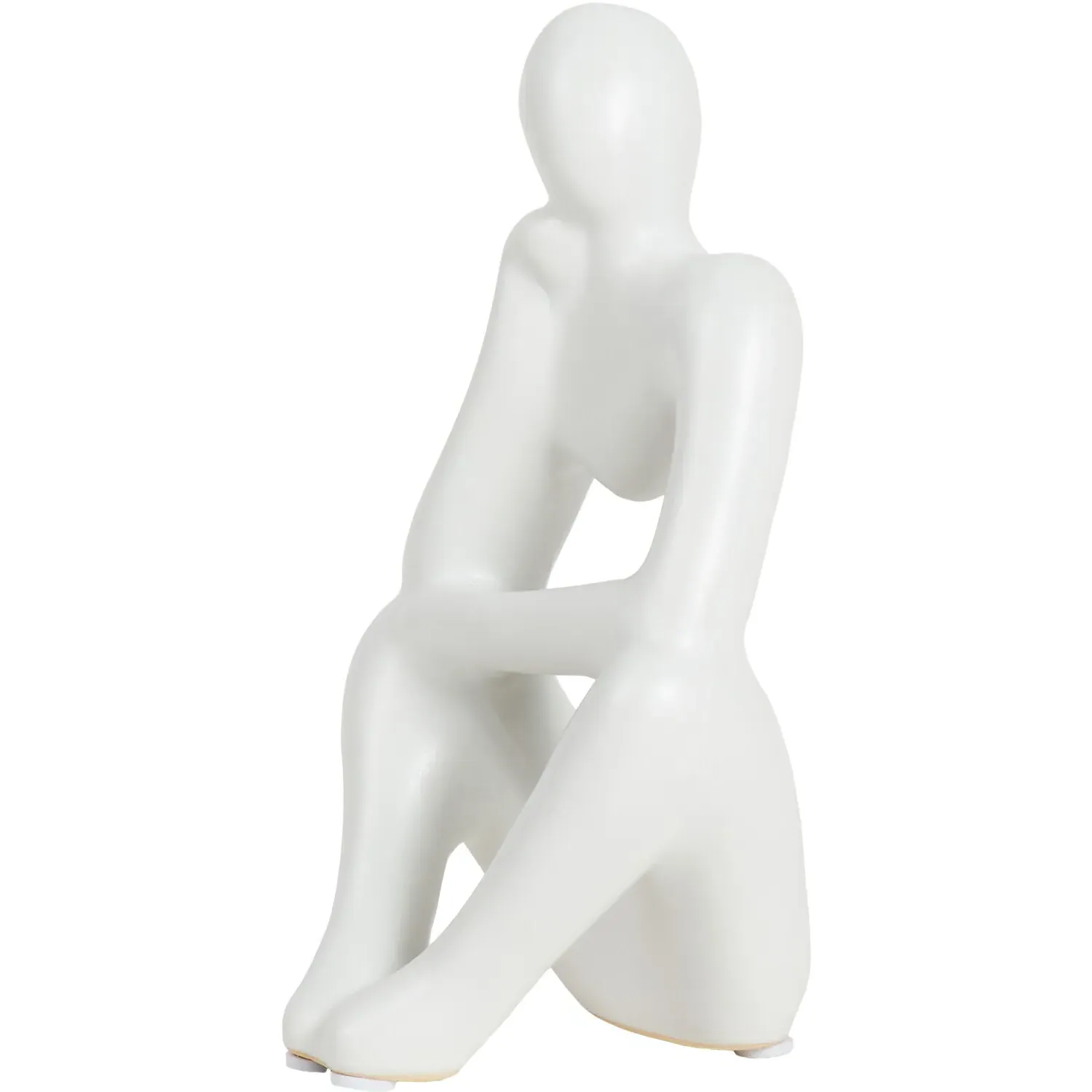 Sitting Figure Ornament - Black, White