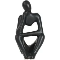 Sitting Figure Ornament - Black, White