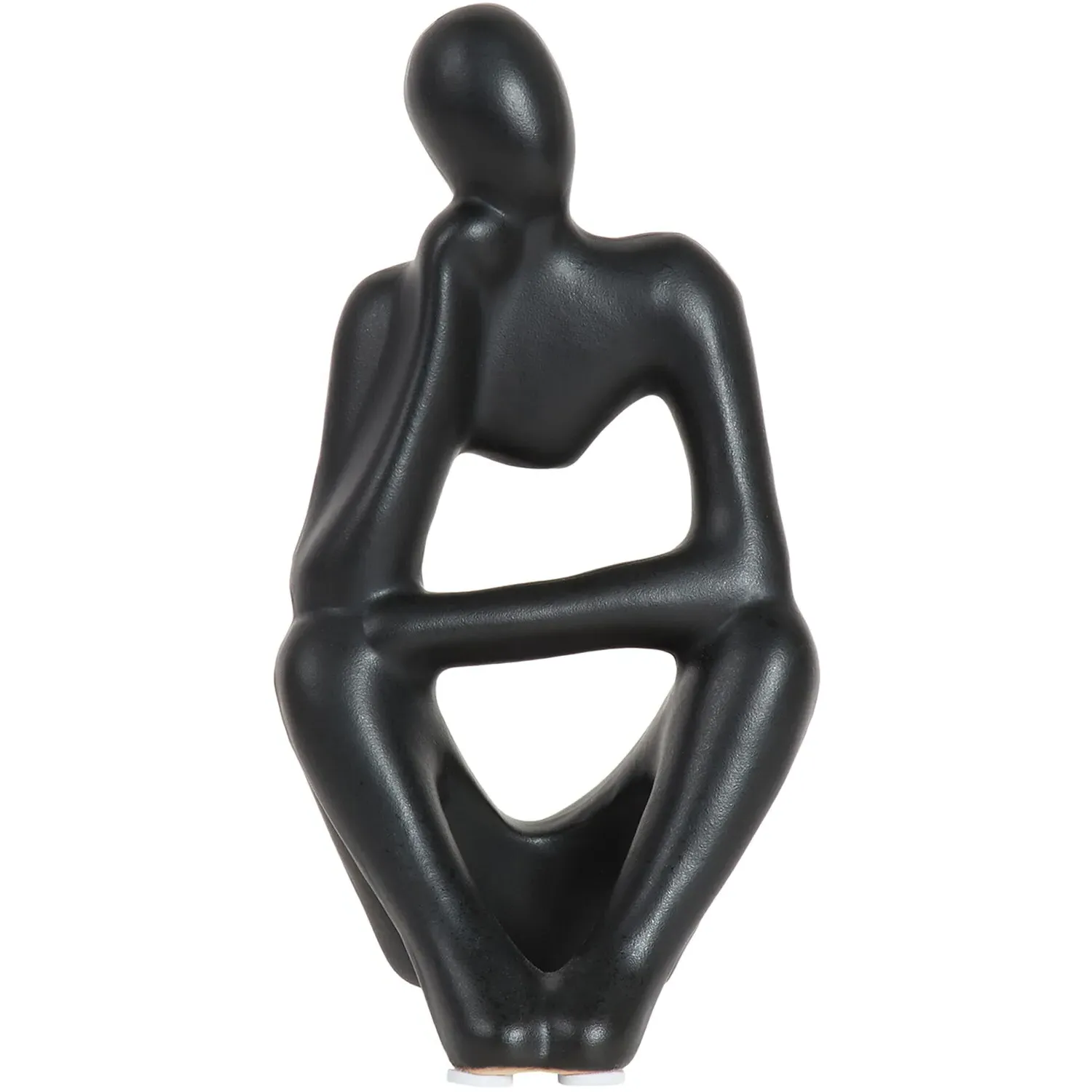 Sitting Figure Ornament - Black, White image