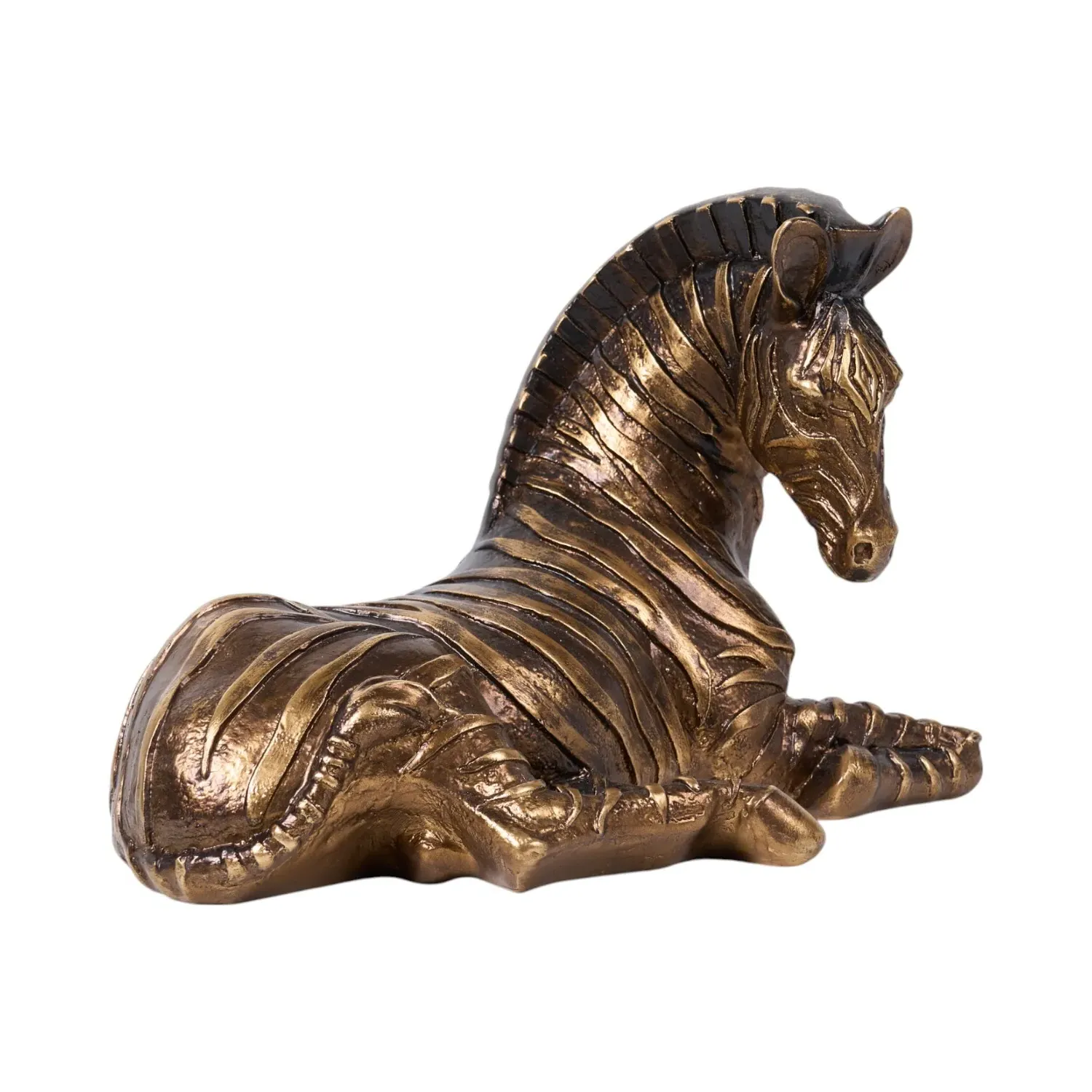Sitting Zebra Ornament - Bronze