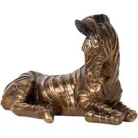 Sitting Zebra Ornament - Bronze