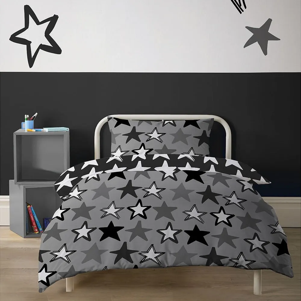 Sketched Stars Duvet Set - Monochrome image