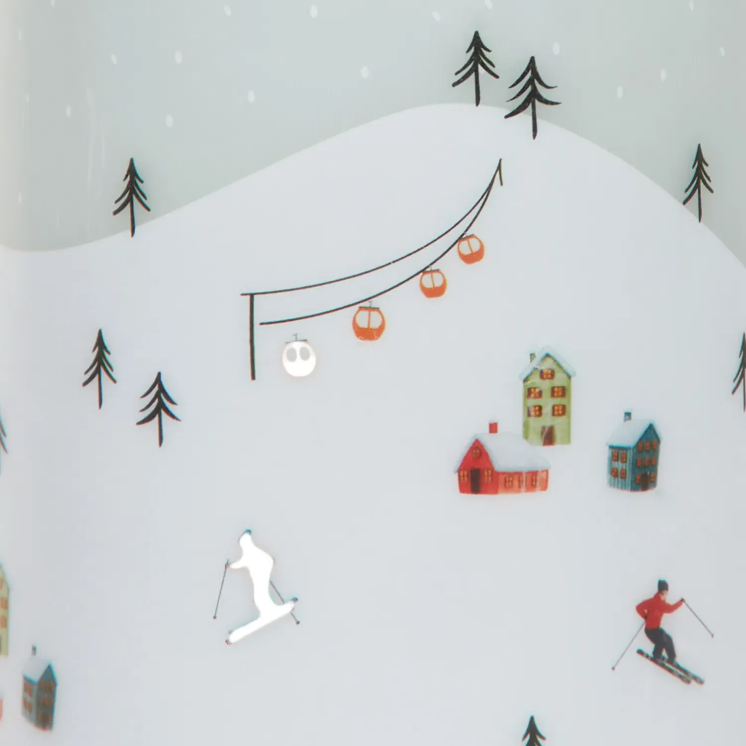 Ski Scene Pillar Candle