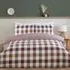 Skye Check Super King Duvet Set - Burgundy
