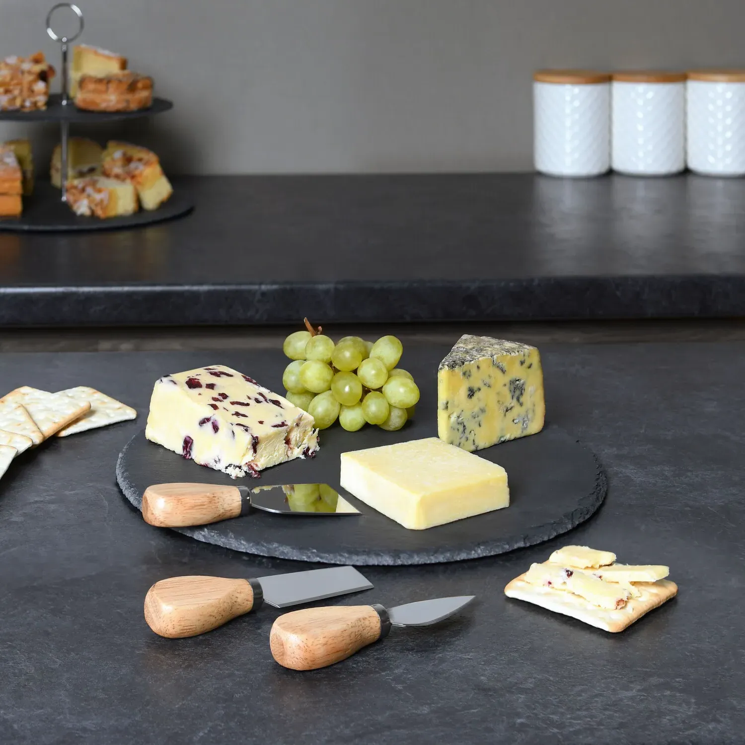 Slate Cheese Board Set - Natural Stone