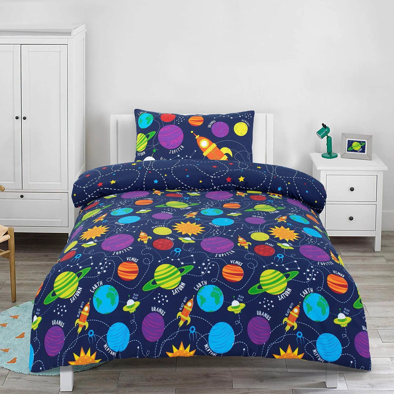 Sleep in Space Single Duvet Cover Set - Multi