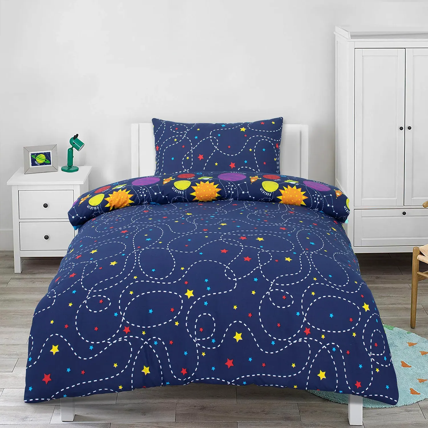 Sleep in Space Single Duvet Cover Set - Multi