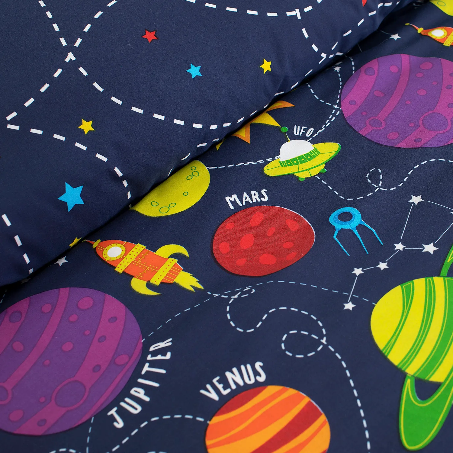 Sleep in Space Single Duvet Cover Set - Multi