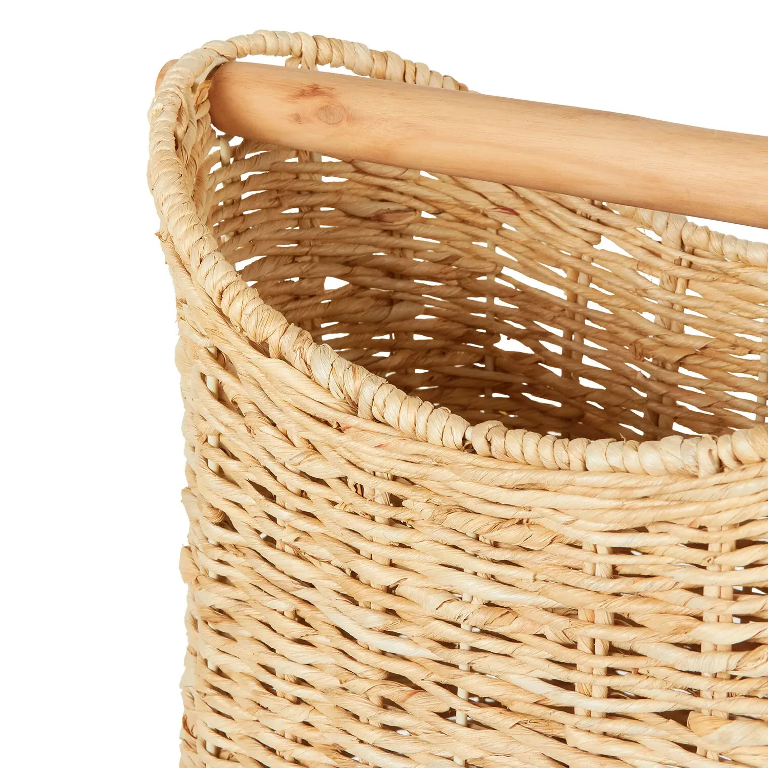 Slim Line Wicker Toilet Roll Holder - Natural