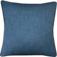 Sloane Faux Linen Cushion - Blue