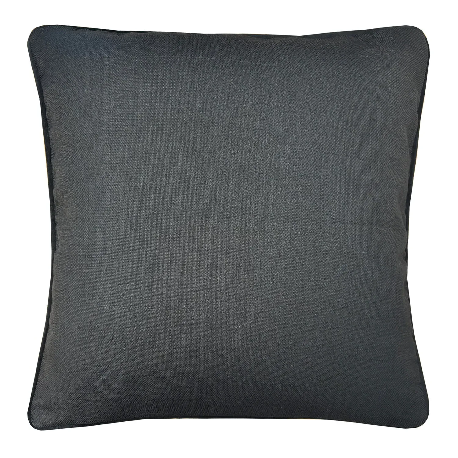 Sloane Faux Linen Cushion - Charcoal